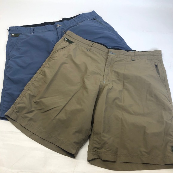 2 Howler Bros Horizon Hybrid Shorts Mens 40 Quick Dry Ripstop Outdoor Blue Beige - Picture 1 of 16